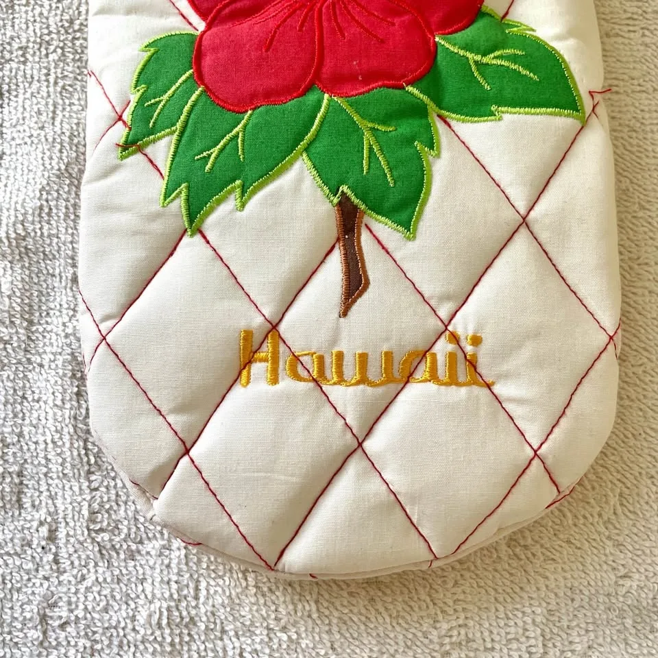 Vintage🌺HAWAII Hibiscus Quilted Oven Mitt image indicator(2)