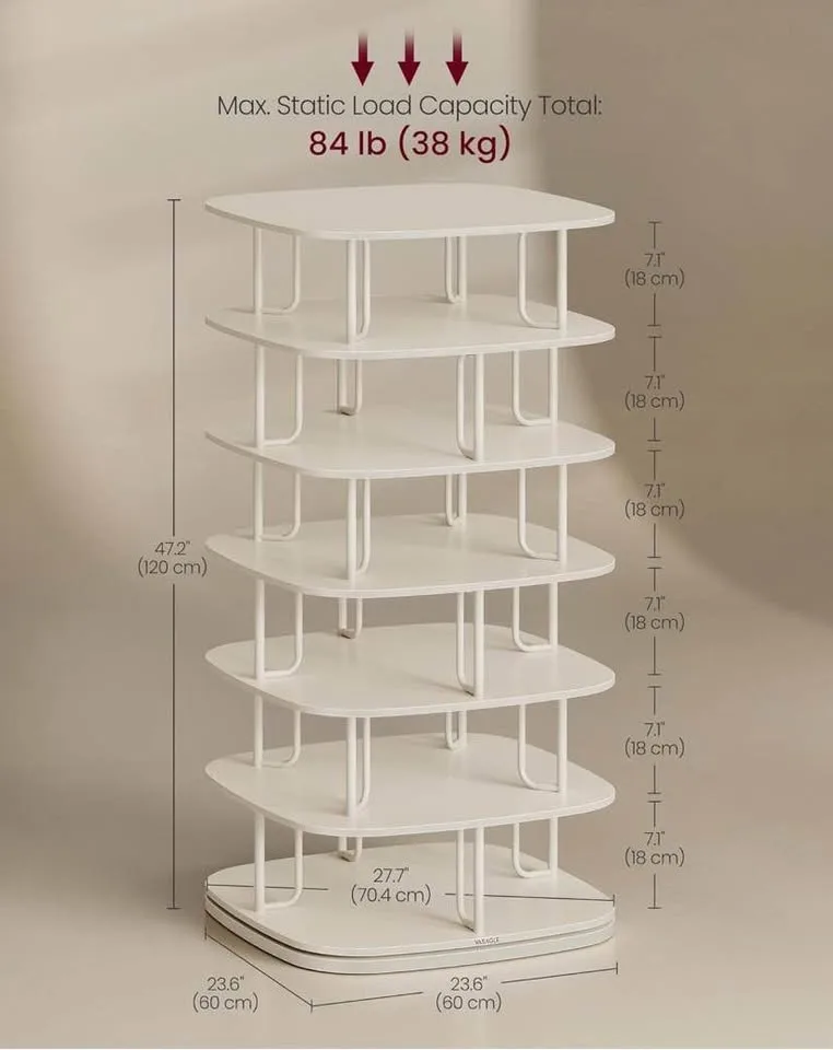 VASAGLE 7-Tier Rotating Shoe Rack image indicator(4)