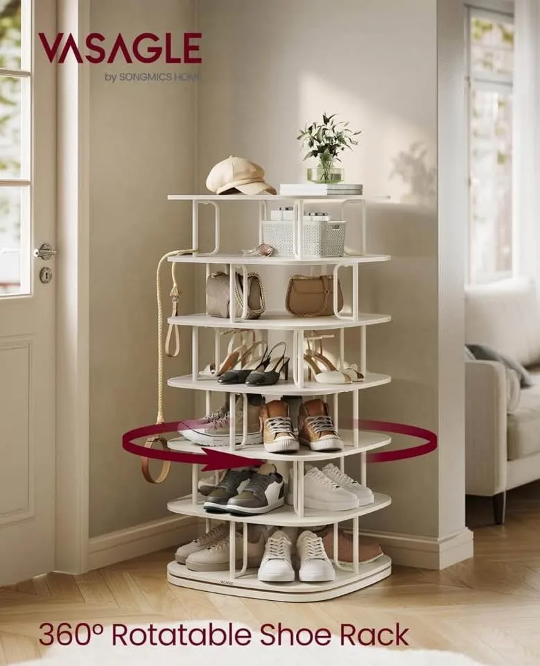 VASAGLE 7-Tier Rotating Shoe Rack image indicator(6)