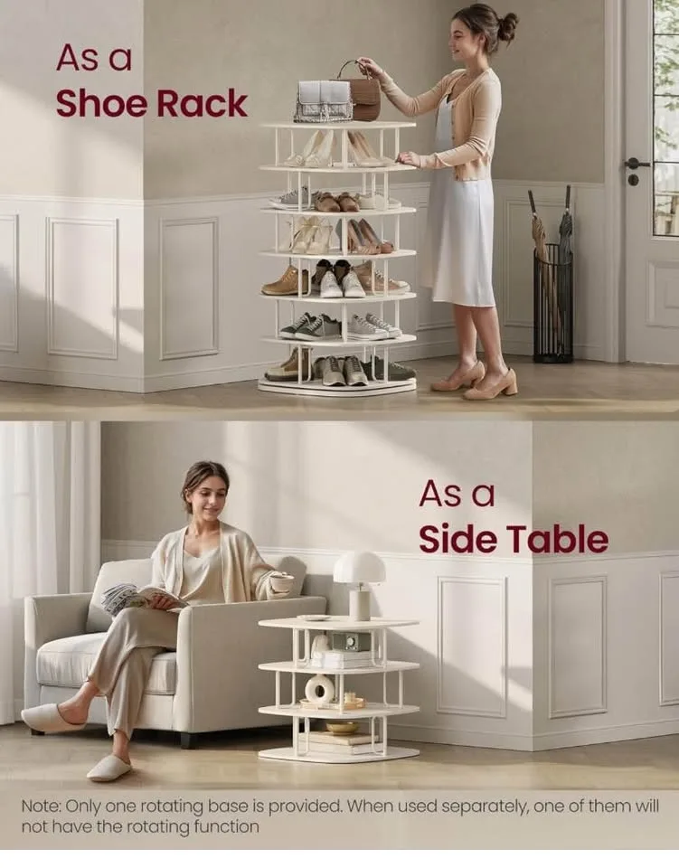 VASAGLE 7-Tier Rotating Shoe Rack image indicator(7)