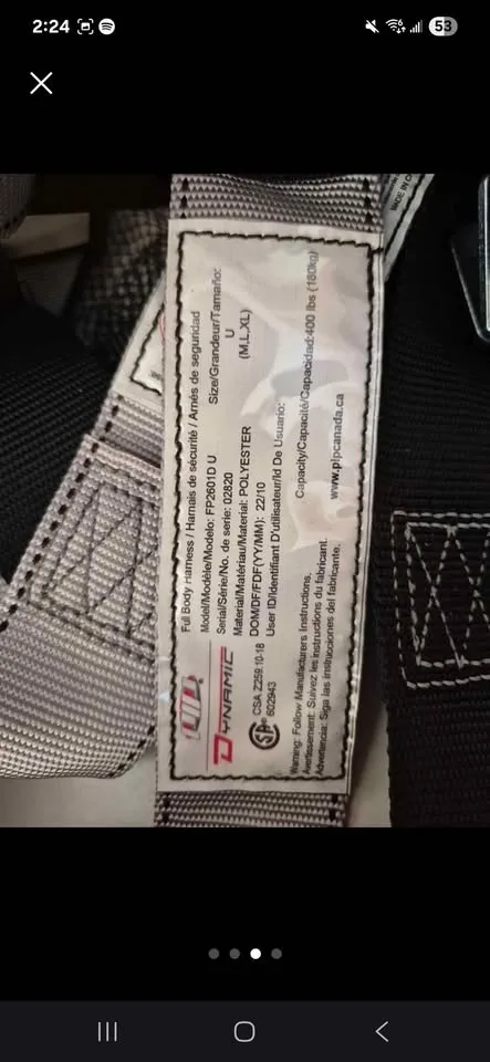 Dynamic Full Body Safety Harness #cleanout image indicator(2)