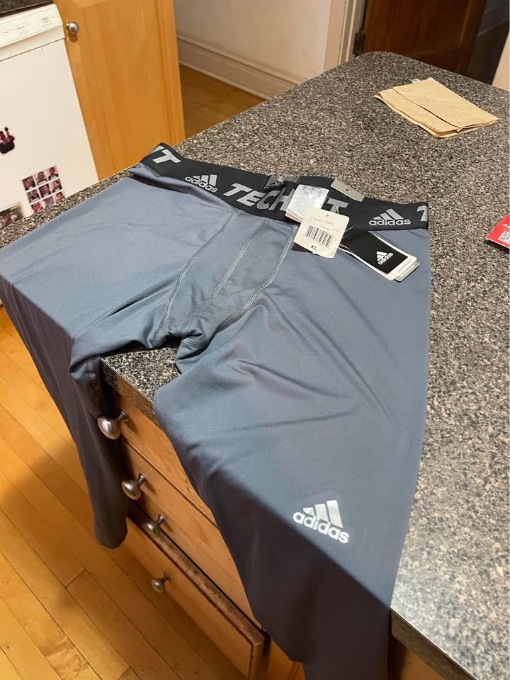 NEW! Adidas Climalite TechFit Pants (Size: XL - Gray) - photo 3