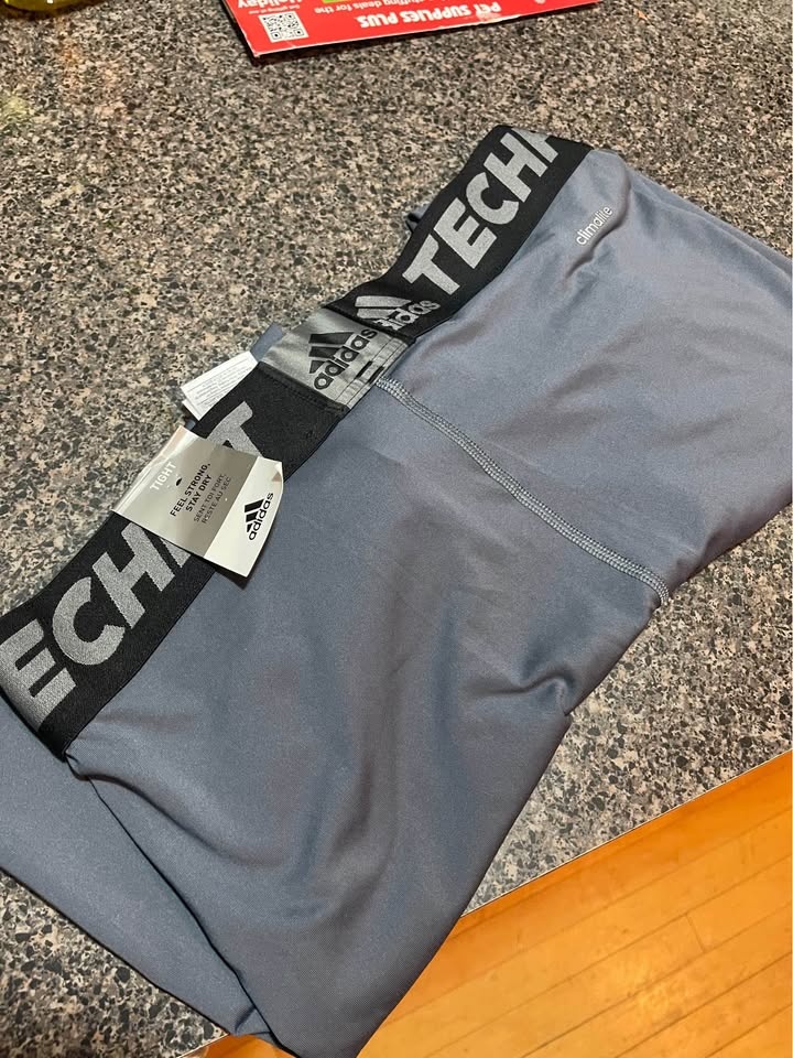 NEW! Adidas Climalite TechFit Pants (Size: XL - Gray) - photo 4