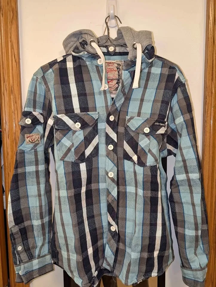Hooded flannel shirt