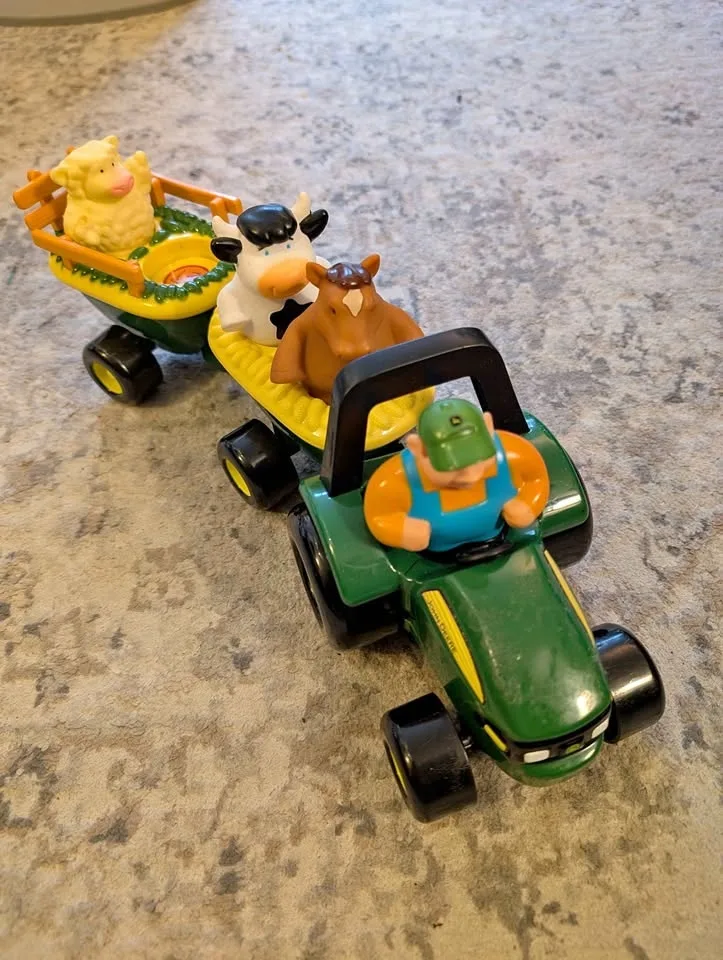 John Deere Tractor with animals