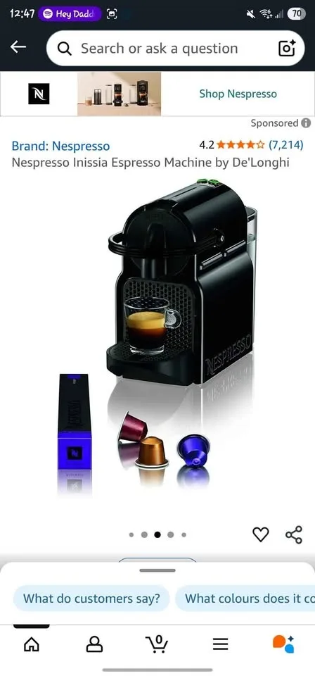 Nespresso coffe machine image indicator(3)