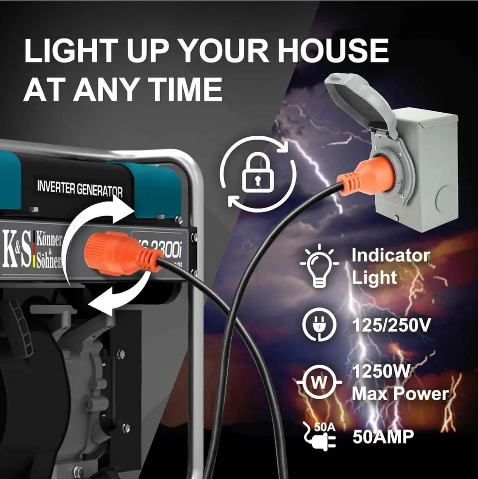 30 Amp Generator Cord & Inlet Box Kit – 20FT image indicator(4)