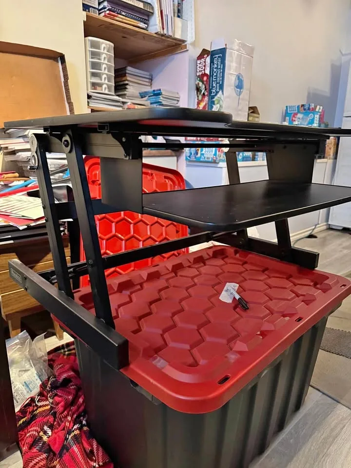 Sit stand computer desk