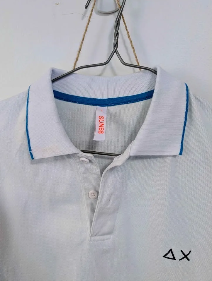 White polo shirt by SUN68