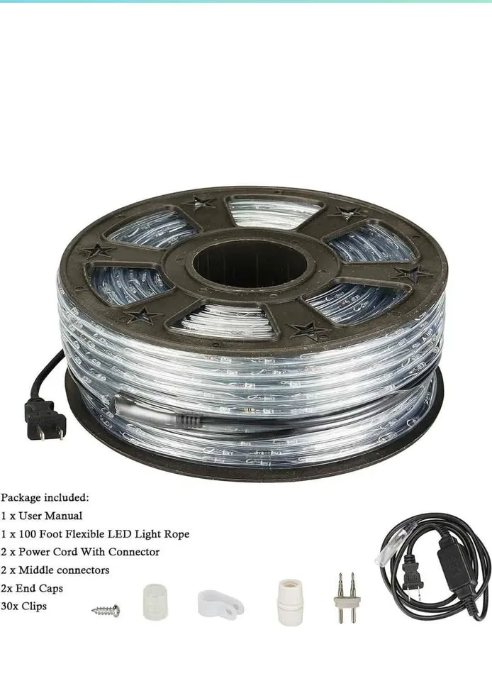 100ft Waterproof Cold White LED Strip Lights image indicator(2)