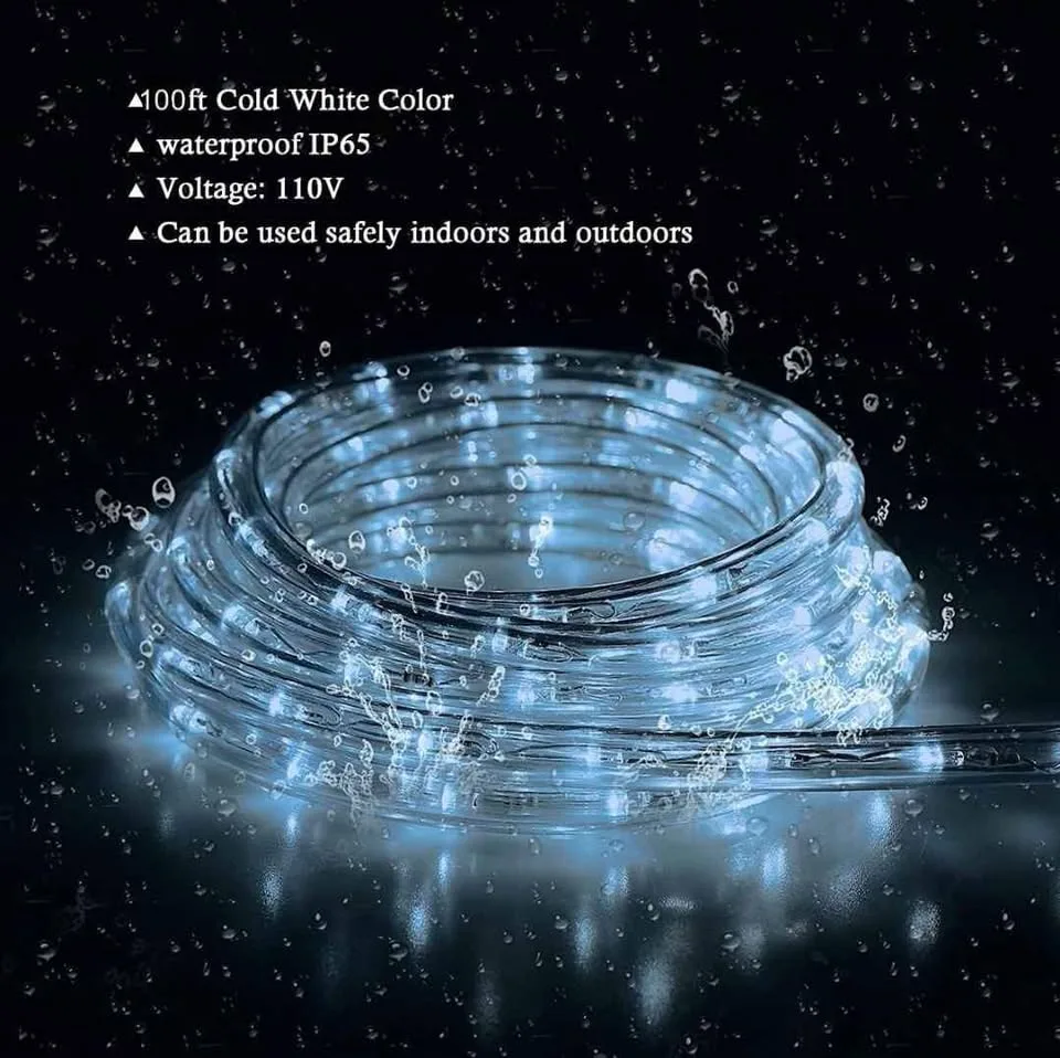 100ft Waterproof Cold White LED Strip Lights image indicator(3)