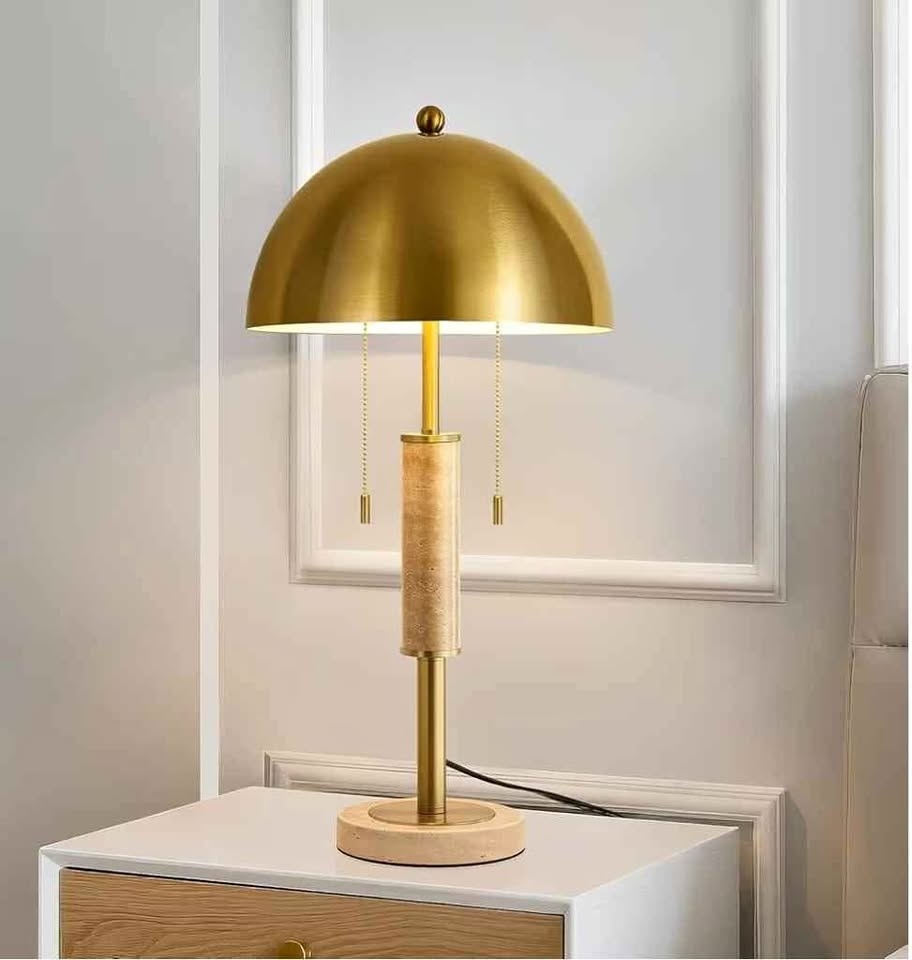 24" Modern Table Lamp Living Room Metal Nightstand High-Grade