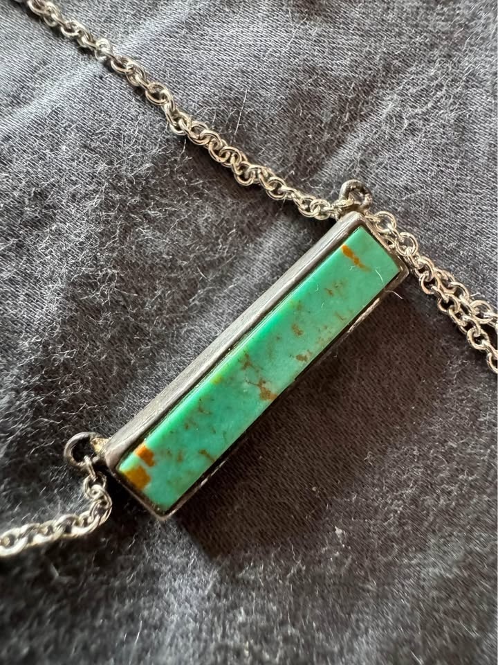 Pura Vida Turquoise Sterling Silver Bar Necklace - photo 3