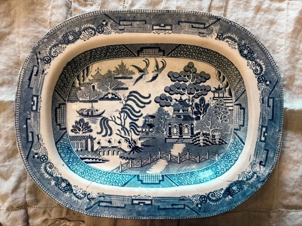 Vintage Blue & White Platters image indicator(3)