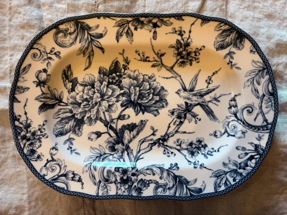 Vintage Blue & White Platters image indicator(7)