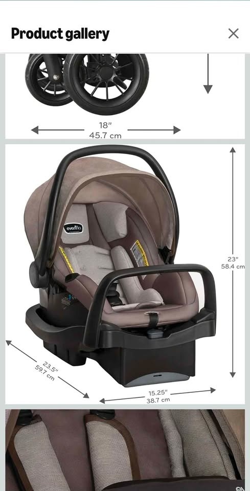Evenflo Travel System with LiteMax Car Seat - Desert Tan - photo 2