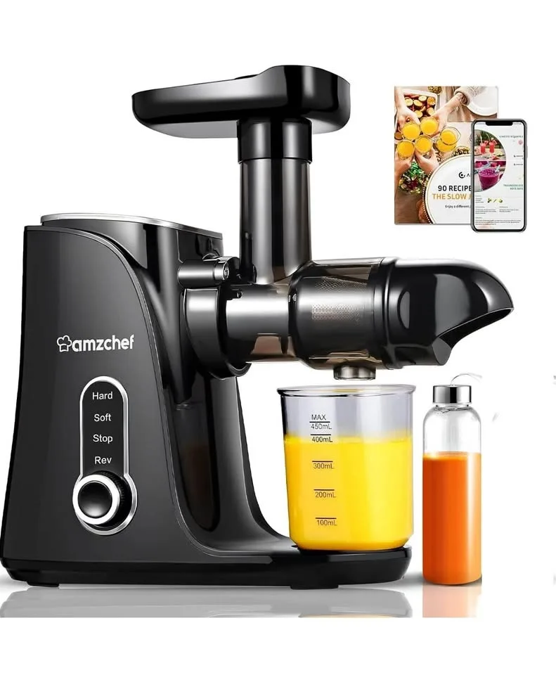 AMZCHEF Slow Juicer Machine - Cold Press Juicer