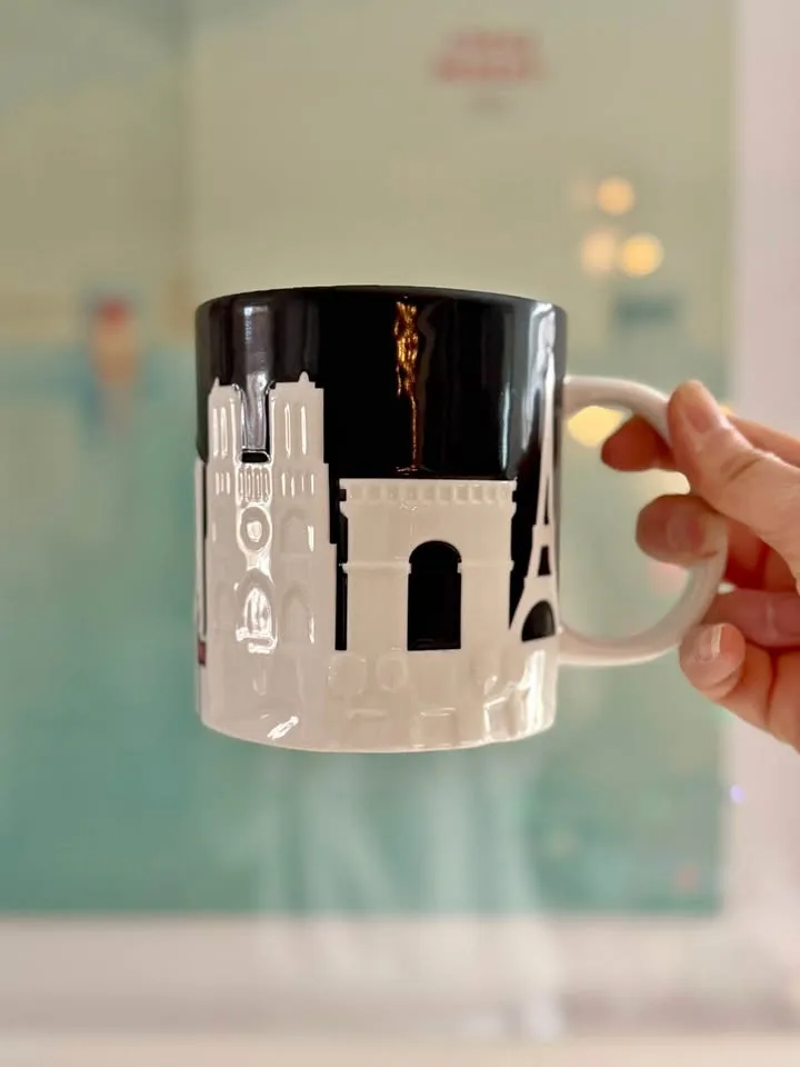 Rare Starbucks Paris City Mug 2011 3D Relief 16oz