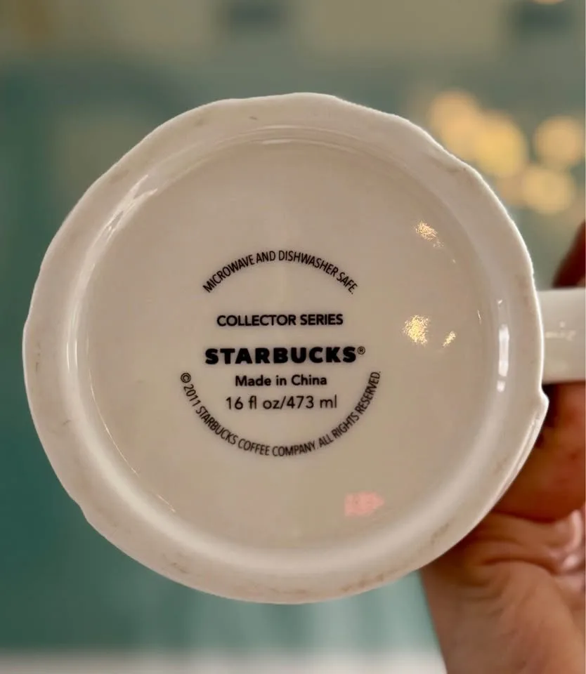 Rare Starbucks Paris City Mug 2011 3D Relief 16oz image indicator(4)