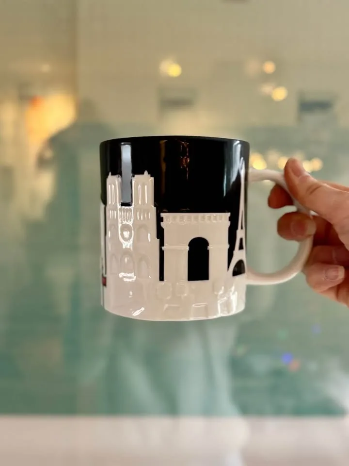 Rare Starbucks Paris City Mug 2011 3D Relief 16oz image indicator(7)