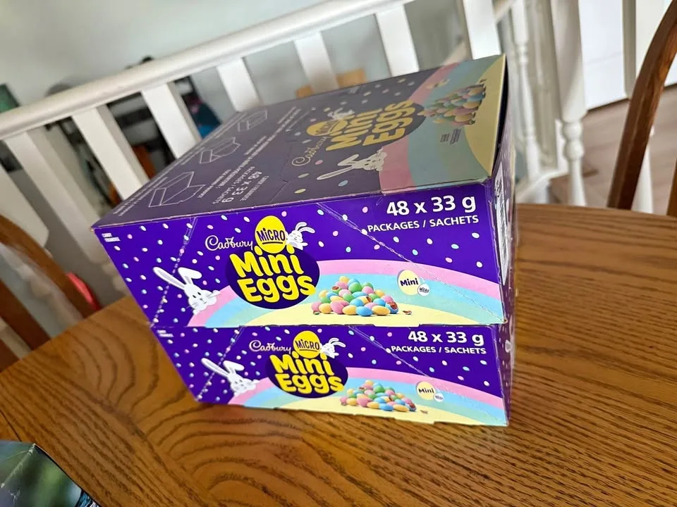 Boxes of Cadbury Micro Mini Eggs