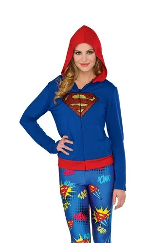 DC Supergirl Adult Fitted Hoodie S/M