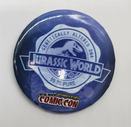 Jurassic World Pin Button NYCC Comic Con Exclusive 2015