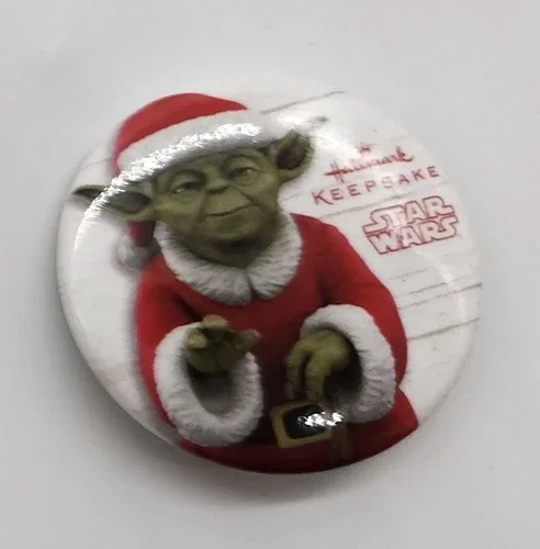 Hallmark Keepsake Star Wars Santa Yoda Christmas NYCC Pin