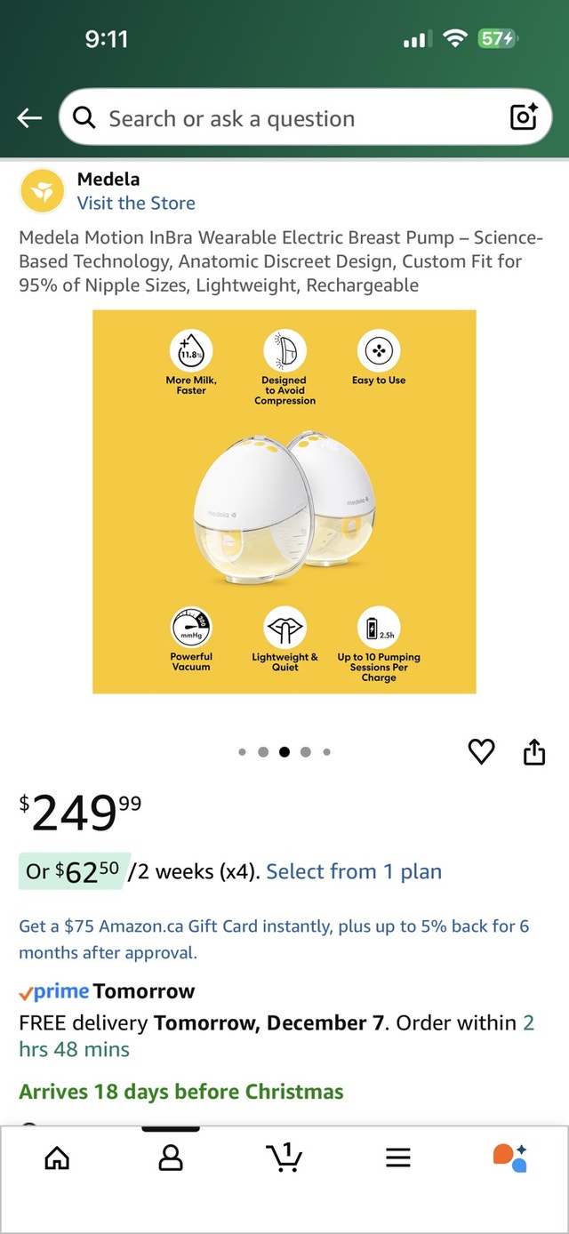 Medela motion in bra breast pump BNIB - photo 4