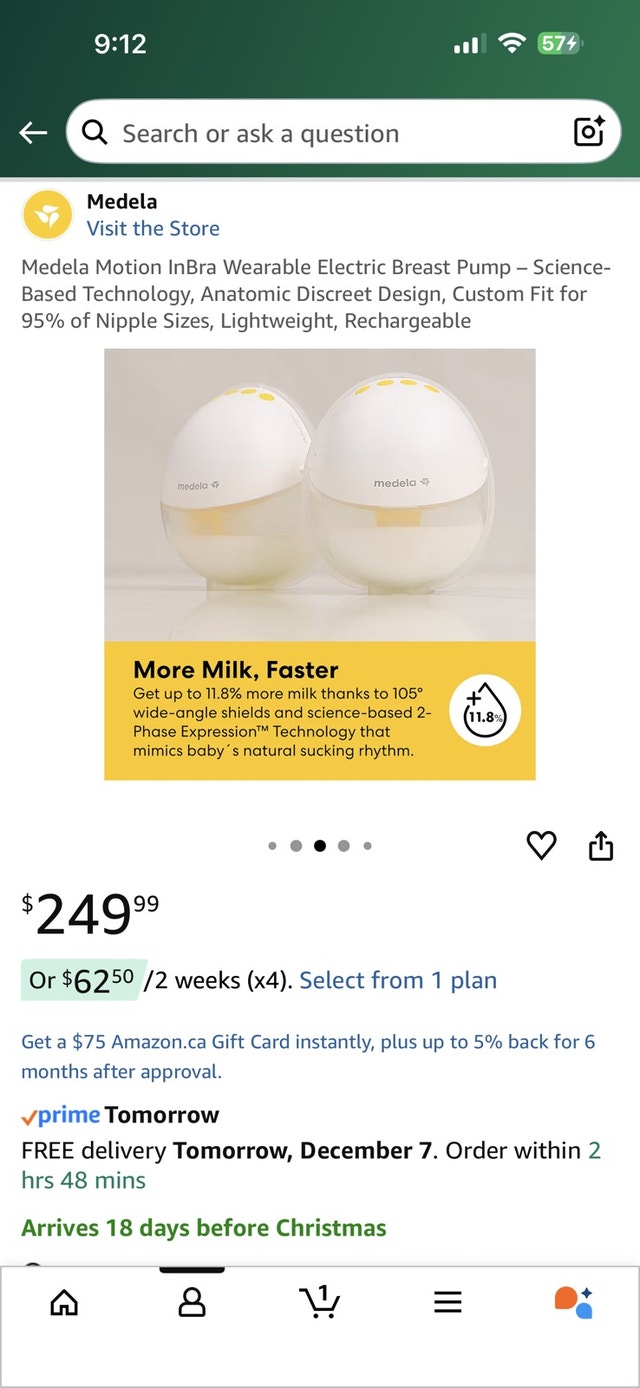 Medela motion in bra breast pump BNIB - photo 5