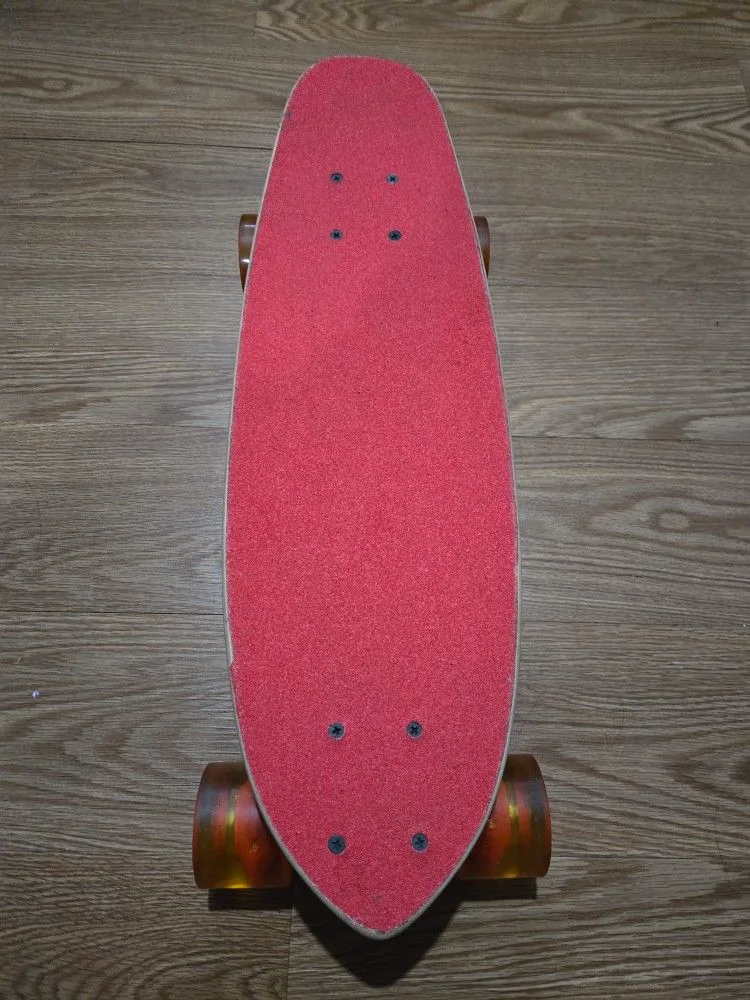 23.25" Madrid Red Cruiser Skateboard Deck Custom5
