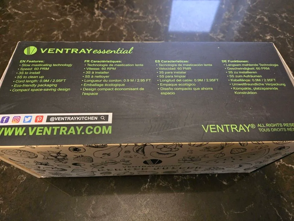 Ventray Ginnie Mini Cold Press Juicer - Sunny Yellow image indicator(4)