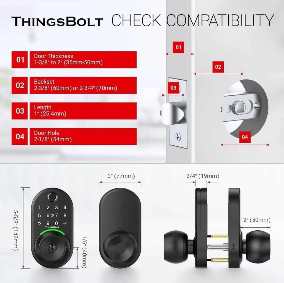 THINGSBOLT WiFi Smart Door Lock image indicator(6)