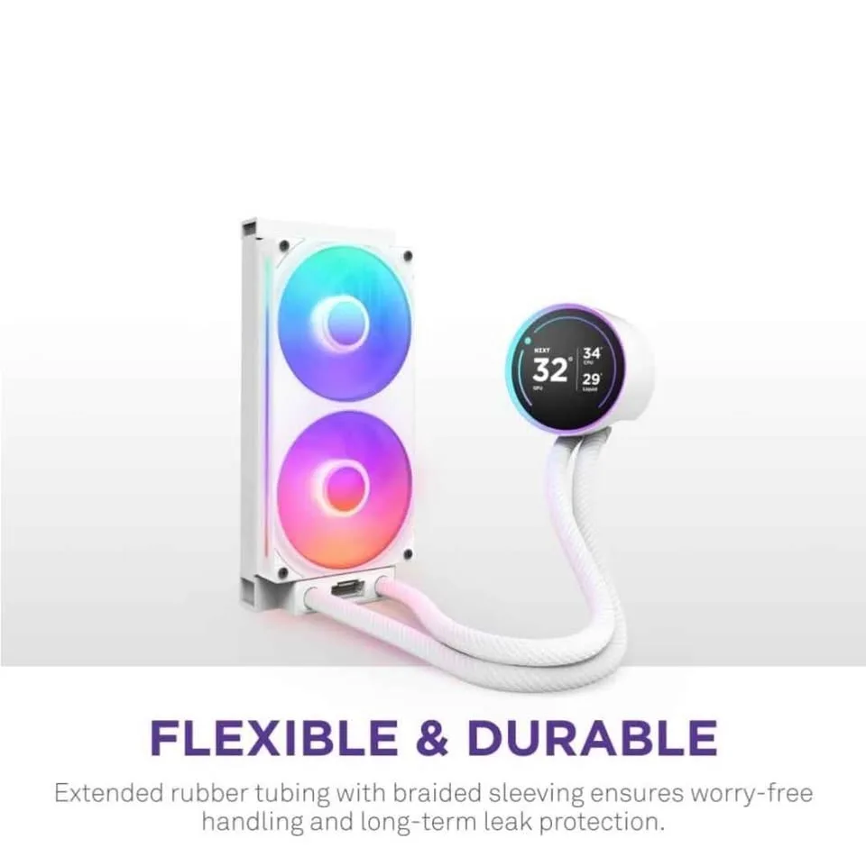 NZXT Kraken Elite v2 240mm RGB AIO CPU Liquid Cooler WT image indicator(6)