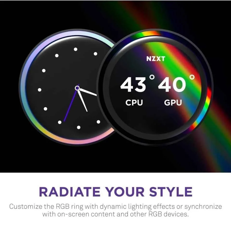 NZXT Kraken Elite v2 240mm RGB AIO CPU Liquid Cooler WT image indicator(7)