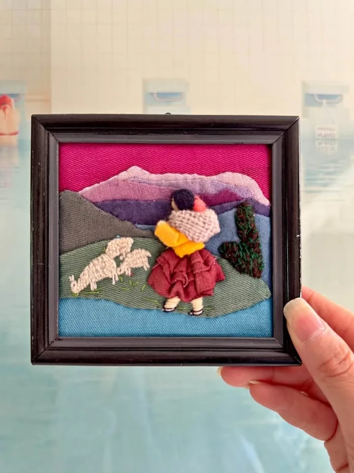 Peruvian 3D Textile Art – Vintage Handcrafted Folk Art Picture