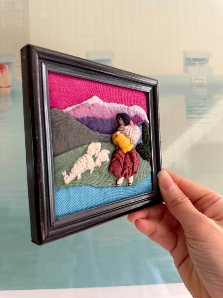 Peruvian 3D Textile Art – Vintage Handcrafted Folk Art Picture - photo 3