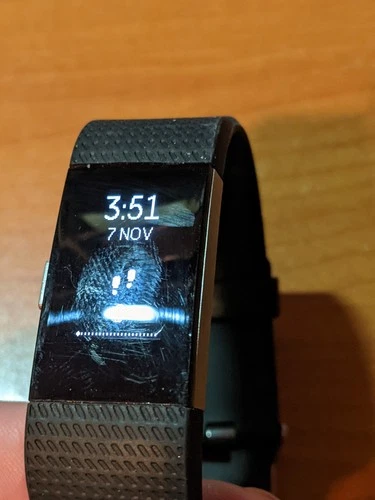 Fitbit Charge 2 Heart Rate & Fitness Watch FB407 w/ Charger TEST