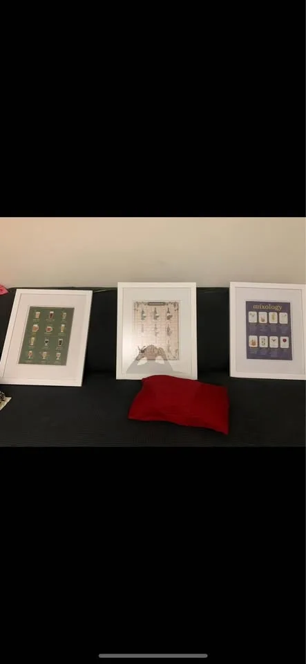 3 white canvas frames with puzzles image indicator(2)