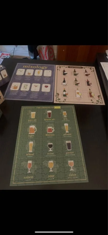 3 white canvas frames with puzzles image indicator(3)