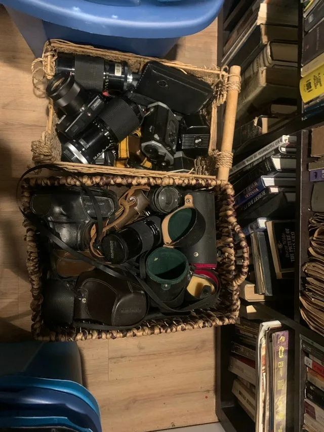 Old CAMERA collection, bodies, lenses, retro lenses w EOS
