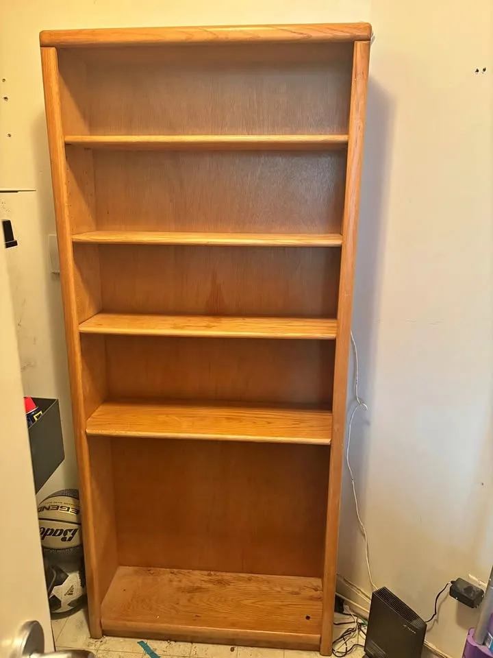 Wooden bookshelf - pickup only