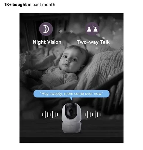 Comfyer 7 HD Baby Monitor 2 Cams New Open Box image indicator(9)