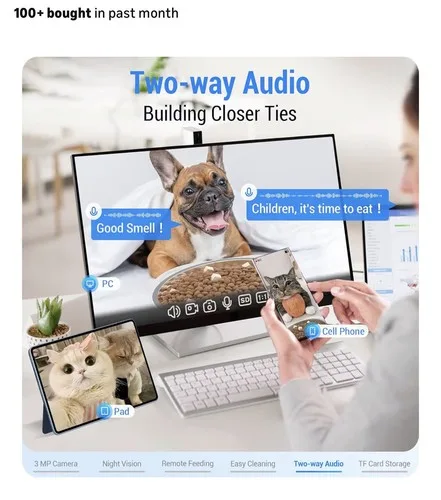 Frienhund Automatic Pet Feeder with Camera image indicator(3)