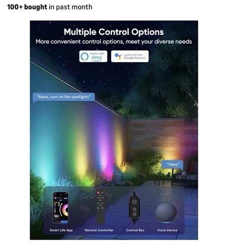 APPECK Smart RGBCW Outdoor Spotlights 6-Pack image indicator(6)