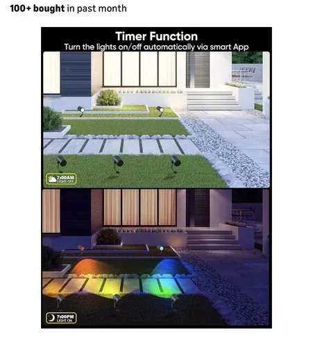 APPECK Smart RGBCW Outdoor Spotlights 6-Pack image indicator(8)