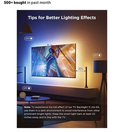 Govee TV Backlight 3 Lite Kit RGBIC image indicator(6)