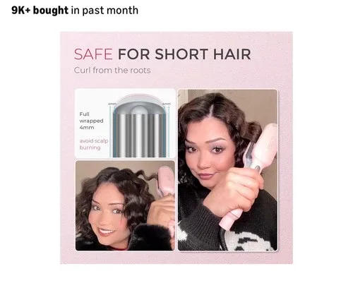 TYMO ROVY 1” Hair Waver Pink image indicator(7)