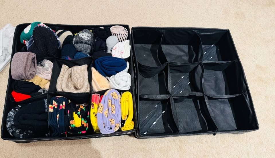 Set of 4 Closet Organizers – Multi-Section, Washable - photo 2