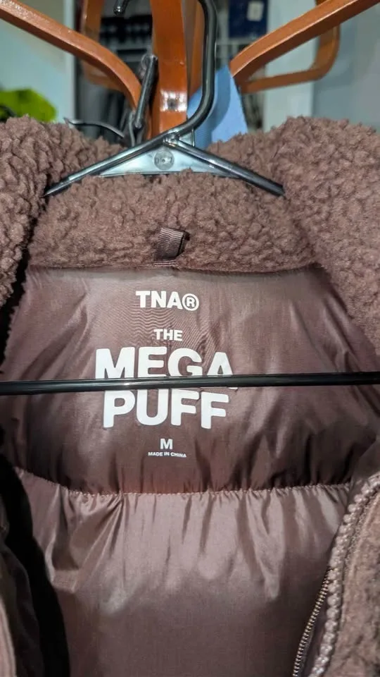 TNA ARITZIA Oversized sherpa fleece goose-down puffer jacket image indicator(4)